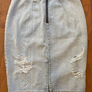 Pistola denim knee-length skirt, 28